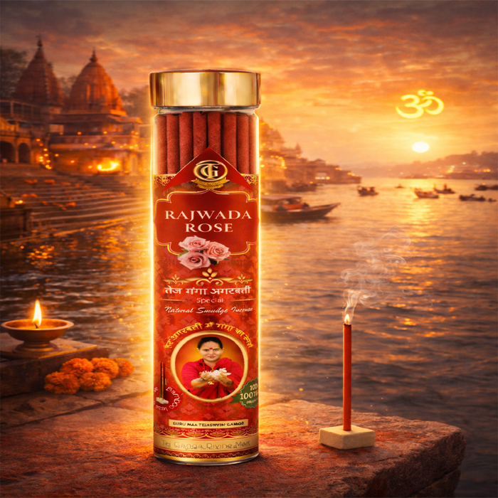 Rajwada Rose - Premium Natural Incense Sticks for Prayer