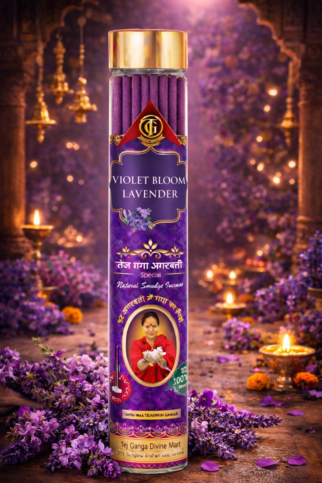 Violet Bloom Lavender Agarbatti – Premium Floral Incense sticks - Image 6