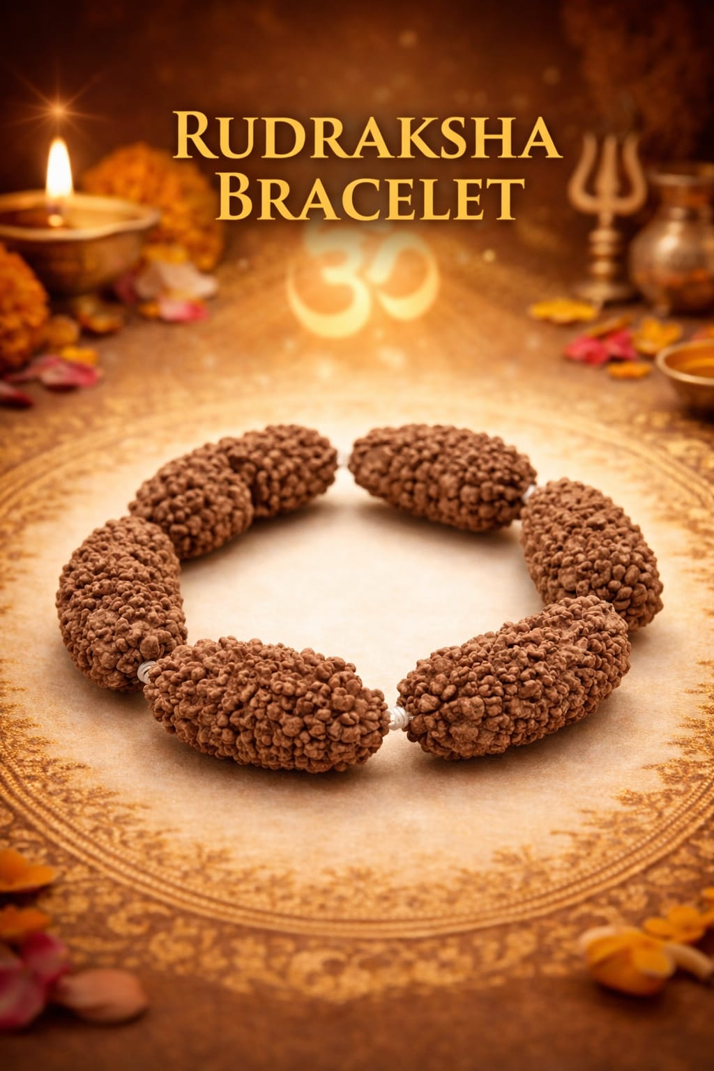 Two Mukhi Rudraksha Bracelet – Sacred Beaded Bracelet for Harmony, Relationships & Emotional Balance