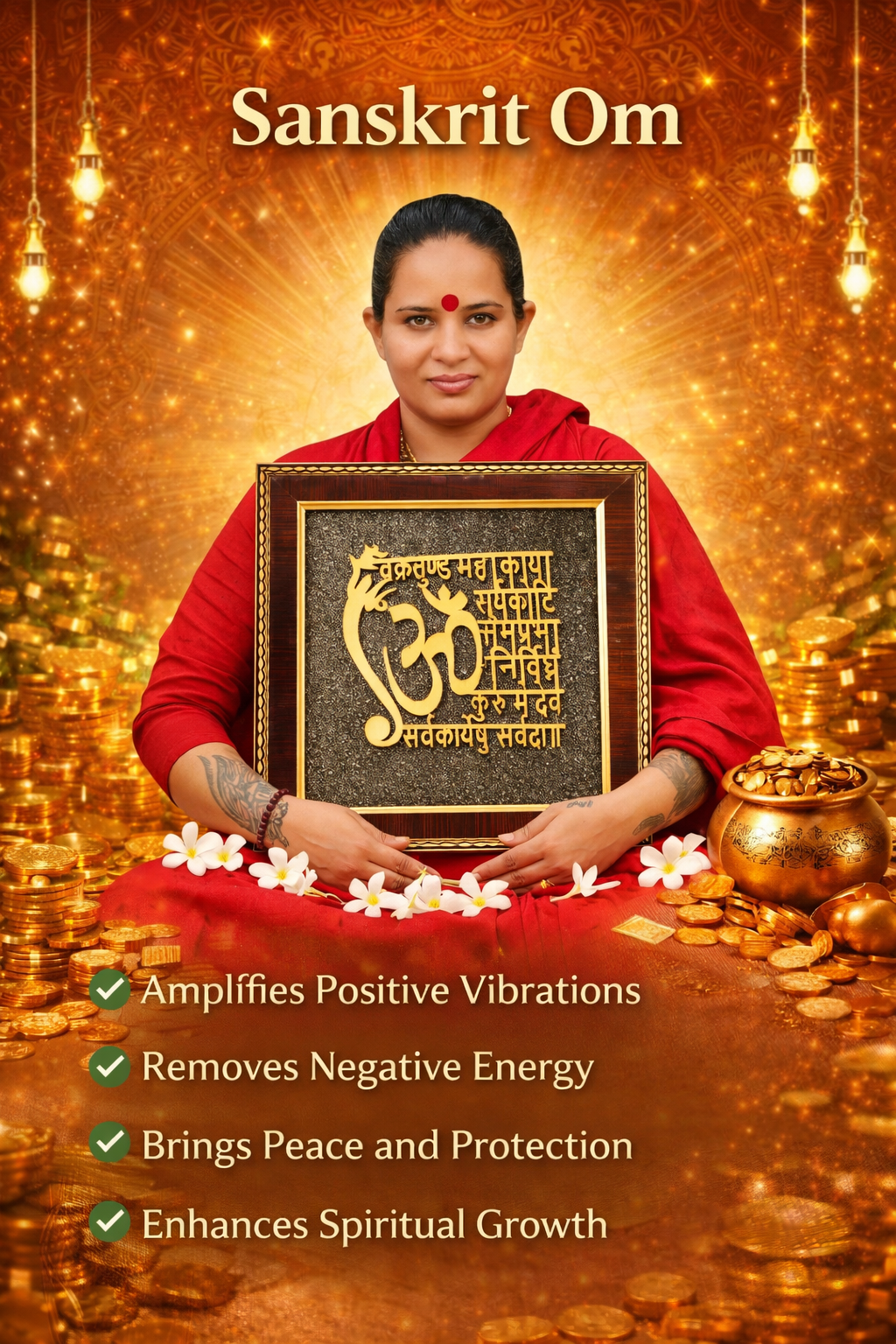 Lord Ganesha Om Wall Frame – Symbol of Wisdom, Peace & Prosperity - Image 5