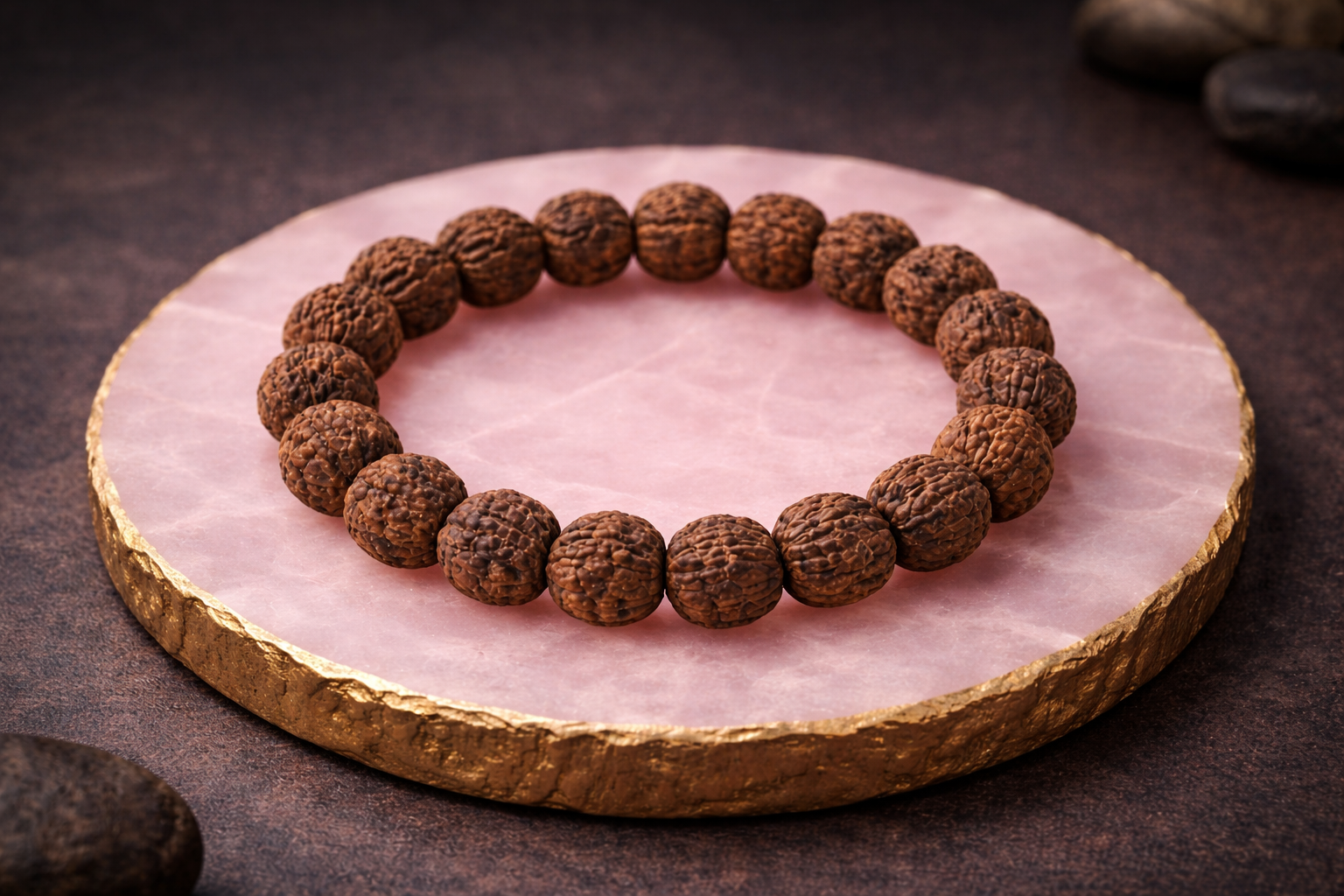 Seven Mukhi Rudraksha Bracelet – Sacred Beaded Bracelet for Wealth, Stability & Positive Energy - Image 3