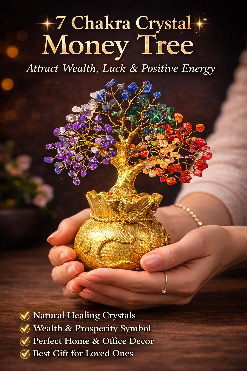 Seven Chakra Crystal Money Tree - Image 3