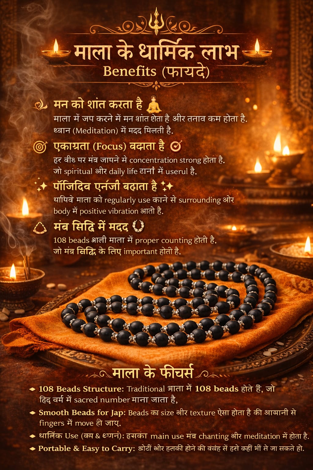 Authentic Karungali Black Bead Mala - Image 4