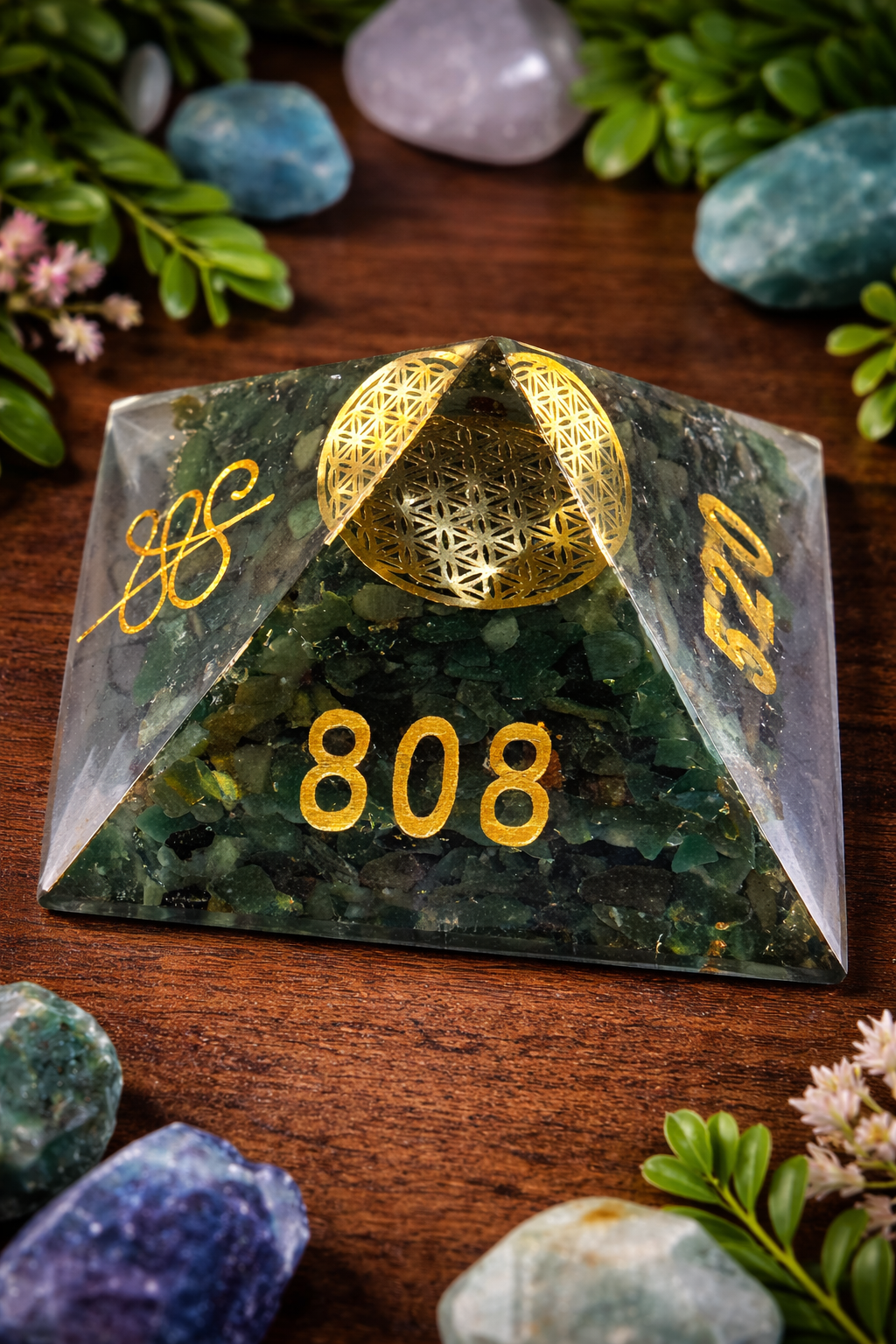 808 Orgonite Pyramid for Wealth, Manifestation & Positive Energy