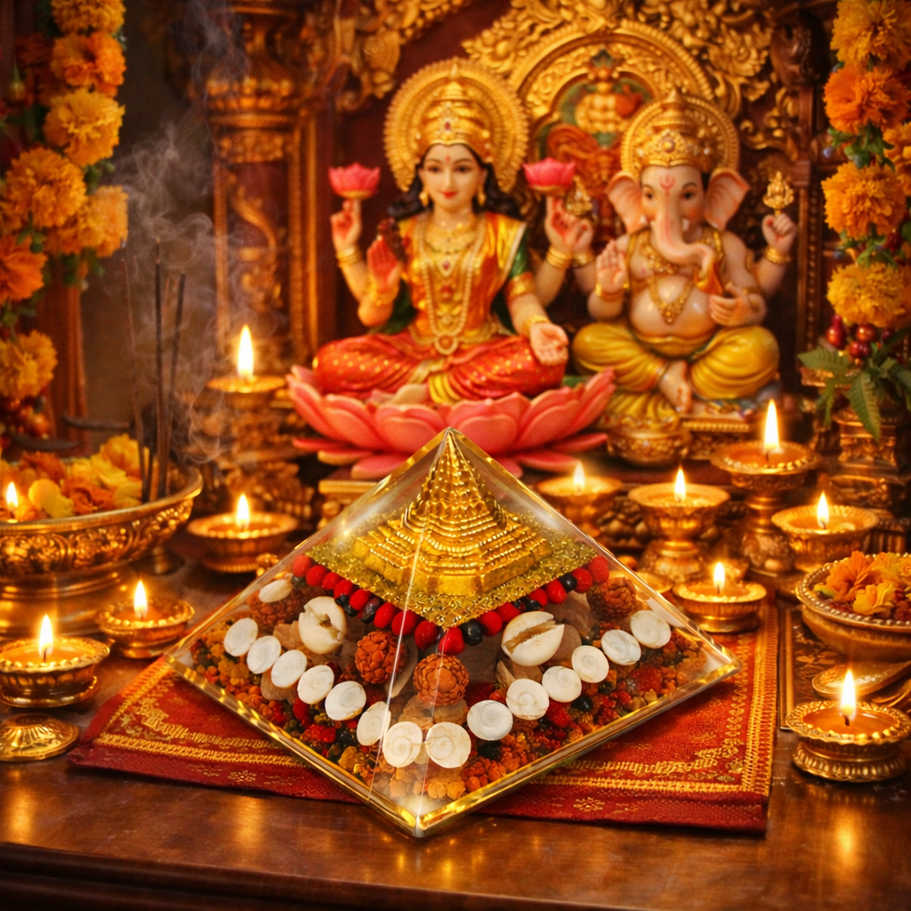 Lakshmi Pyramid for Wealth Attraction & Spiritual Harmony