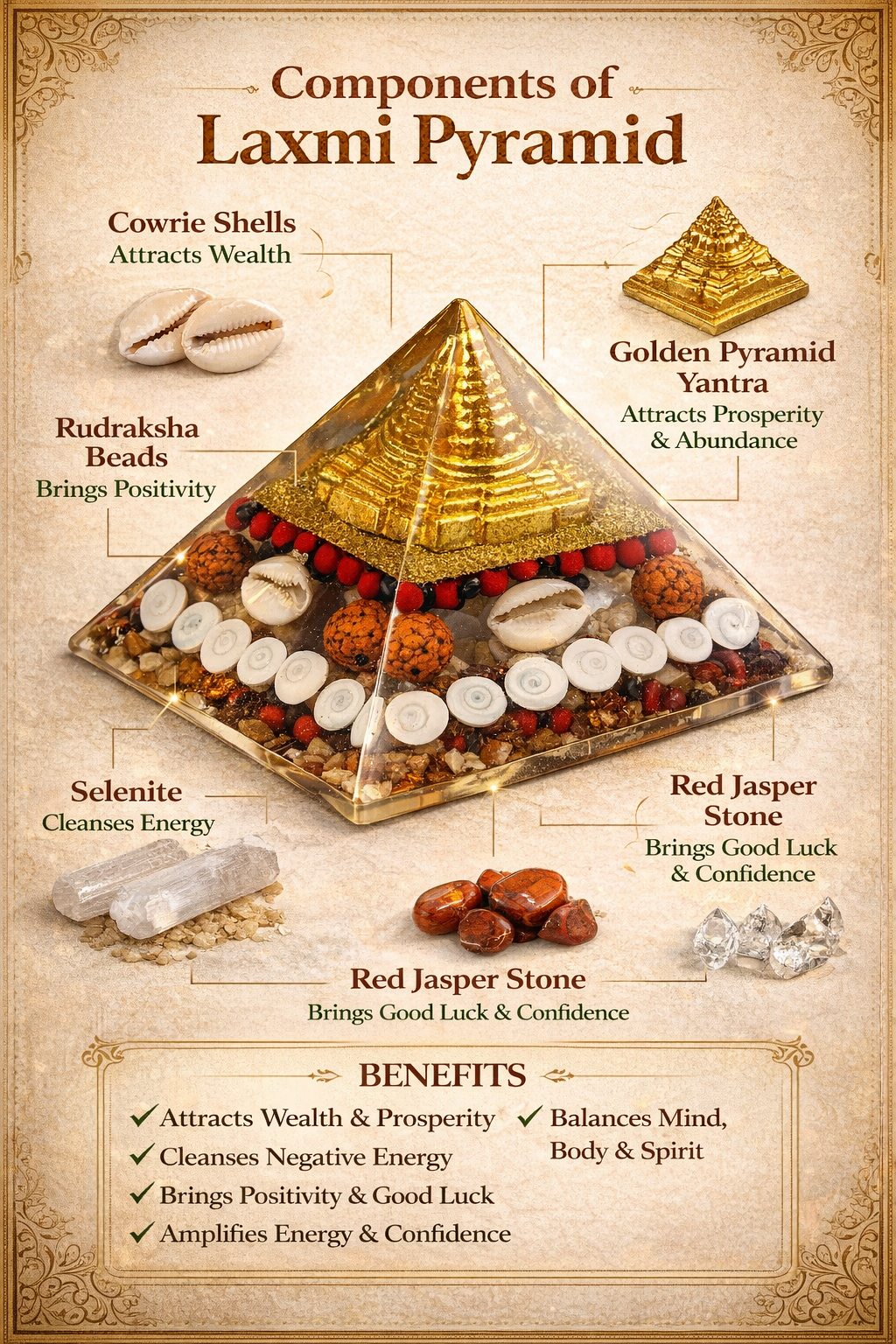 Lakshmi Pyramid for Wealth Attraction & Spiritual Harmony - Image 2