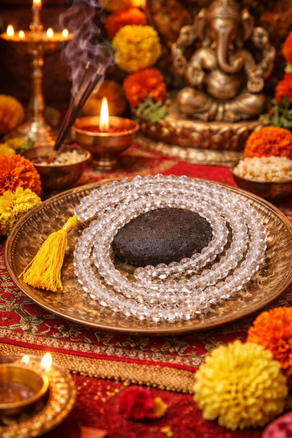 Moksha Sphatik Mala – Divine Crystal for Peace & Clarity