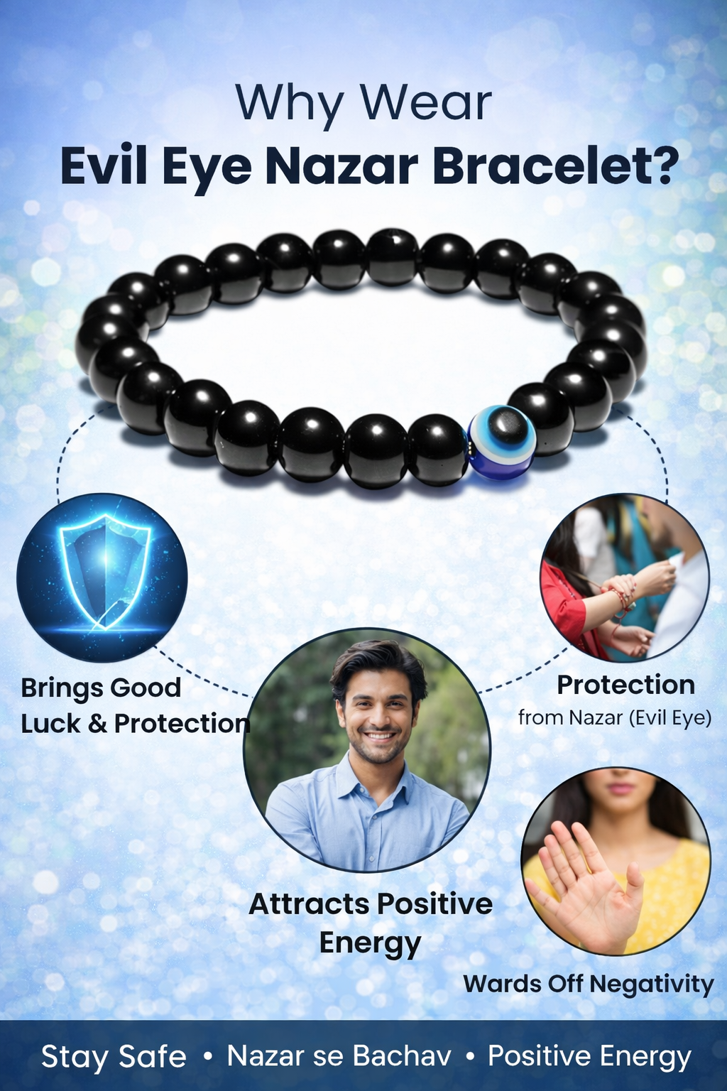 Evil Eye Protection Bracelet for Luck, Protection & Positive Energy - Image 7