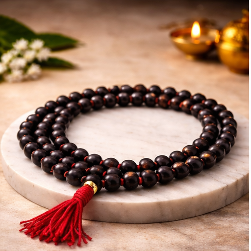 Natural Red Sandal Wood Mala 108 Beads – Spiritual Necklace for Meditation & Positive Energy - Image 6